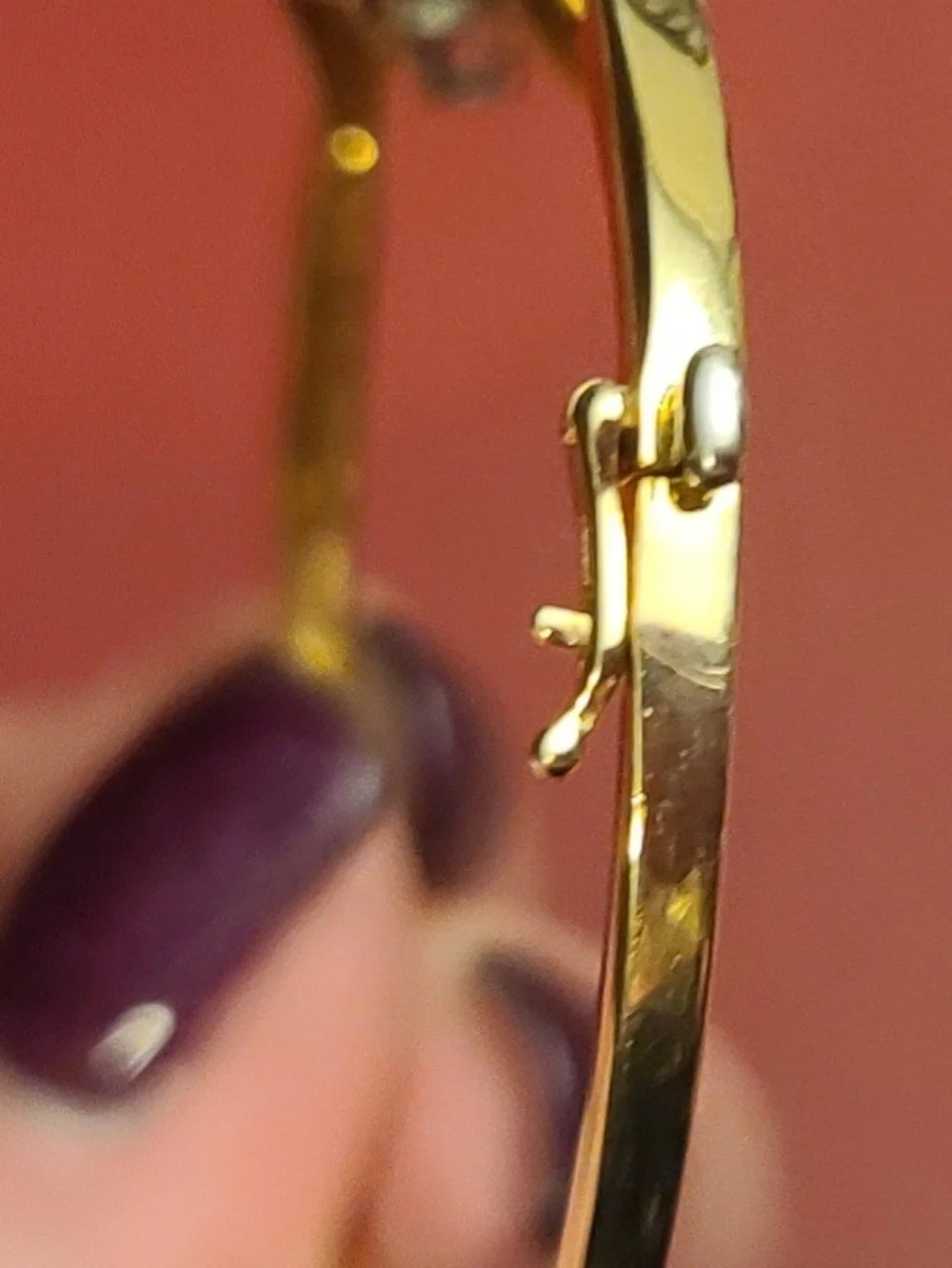 14K Gold And 1/2CT Diamond Bangle Bracelet